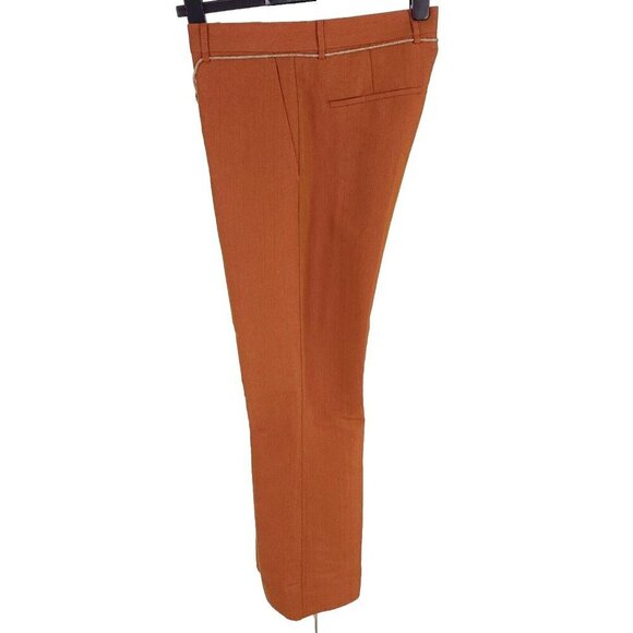 Acne Studios Straight Leg Linen Blend Trousers Size 44 US S Brown New - Picture 3 of 8